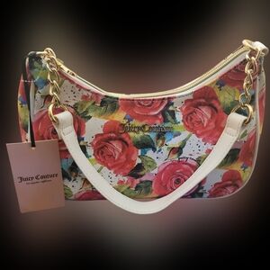 Juicy Couture Floral Shoulder Bag - White and Red